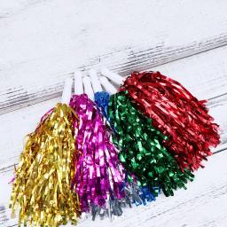 12 PCS Acessórios de futebol Poms de futebol Cheer Pompons Flash Bulk Criança Cheerleader - Image 3