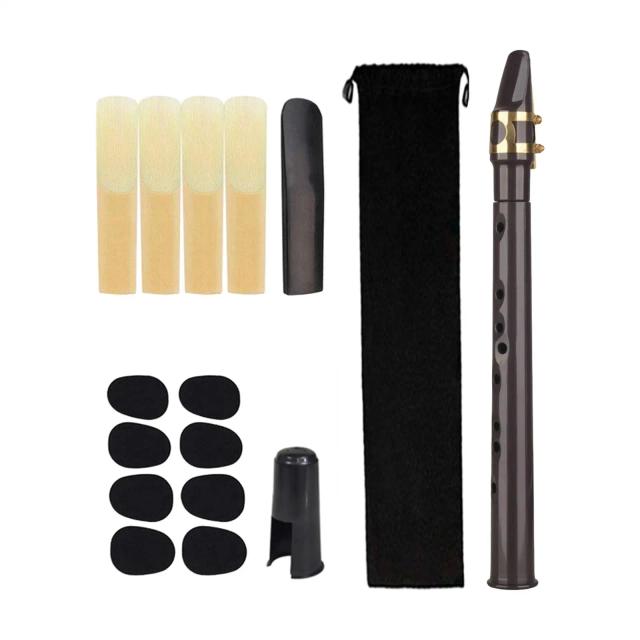 Bolso compacto para saxofone com bocal, palhetas, estojo e gráfico de dedilhado para músicos apaixonados
