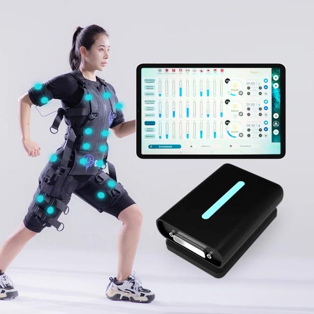 Estimulador Elétrico Sem Fio para Treinamento de Corpo Inteiro e Construção Muscular com EMS Fitness Studio
