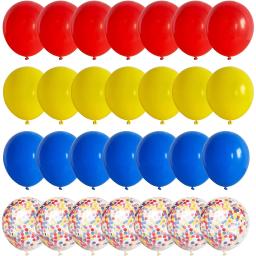 Conjunto de balões confete de circo carnaval para crianças, decoração de aniversário, decoração do chuveiro do bebê, brinquedo de menino e menina, vermelho azul e amarelo - Image 1