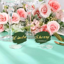 Cartão de Nome em Branco Acrílico Claro, DIY Sinal Numérico Mesa Redonda, Cartão do Lugar do Banquete, Convidado do Casamento, 10Pcs - Image 1
