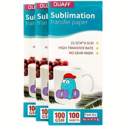 100 folhas de papel de transferência de calor de sublimação para impressora jato de tinta diy saco de roupas caneca copo cerâmica papel de transferência térmica - Image 2