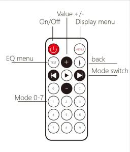 Luz indicadora de nível LED para espectro musical EQ Balancer Pickup Display Indicador de nível de áudio Espectro de música Bluetooth Controle remoto 1.5U - Image 6