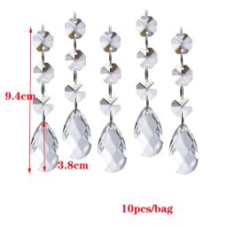 10 peças de contas de cristal acrílico adornam o candelabro guirlanda casamento pendurado cristal - Image 3