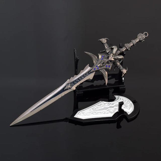 Espada Metálica Frostmourne de Warcraft com Painéis de Parede – Perfeito para Jogos e Decoração, Ideal para Colecionadores e Presentes para Meninos, 22cm