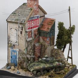 Unpainted De Madeira Miniatura Edifício Modelo Kits, Ruínas Casa, Cena Diorama Artesanal, Micro Paisagem, Modelo Arquitetura, 1/35 - Image 1