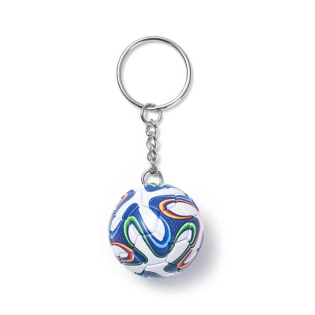 Chaveiro 3D de Couro PU para Fãs de Futebol - Presente Perfeito para Homens e Mulheres, Acessório Exclusivo para Namorados