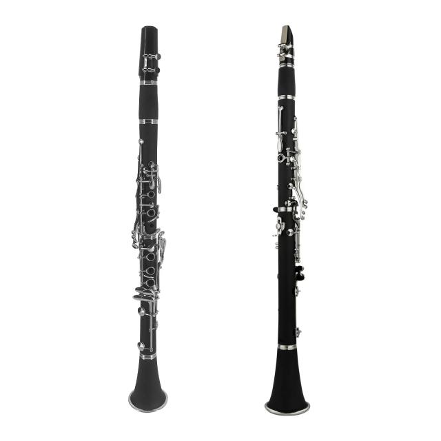 Kit Profissional ABS Bb Binocular para Clarinete com 10 Palhetas, Luvas de Limpeza, Chave de Fenda Suporte e Escova de Bolsa