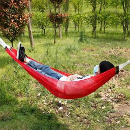 Rede dobrável portátil para viagem, jardim, terraço, varanda, rede suspensa, acampamento, sobrevivência, caça, redes de descanso - Image 1