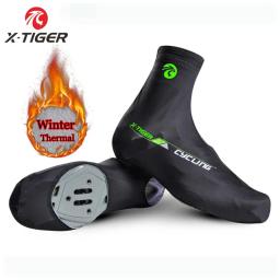 X-TIGER-Cobertura Térmica de Sapato de Ciclismo para Homens e Mulheres, Overshoes de Bicicleta MTB, Tampa De Sapatos De Corrida De Estrada, Inverno - Image 1