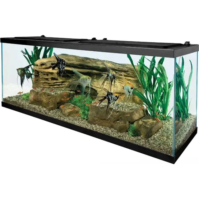 Kit Completo Tetra-55 Galão para Aquários: Inclui Aquário, Rede de Peixes, Alimentos, Aquecedor e Condicionadores de Água