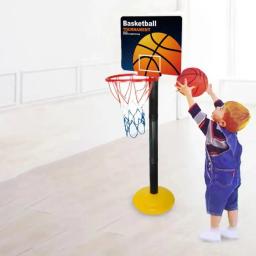 Kit de basquete com bomba de bola para crianças, mini aro de basquete, brinquedo esportivo indoor e outdoor, fácil instalação, 1 conjunto - Image 3