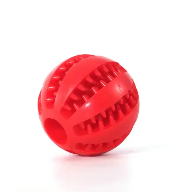 Borracha Natural para Cães: Brinquedos Mastigáveis, Bola Interativa Resistente e Produtos de Limpeza Dental 5cm
