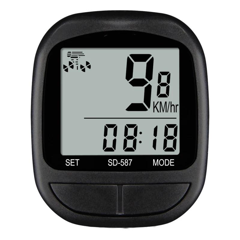Computador de bicicleta à prova d'água com display LCD, velocímetro bicicleta e odômetro, MTB equitação cronômetro, equipamento ciclismo - Image 1