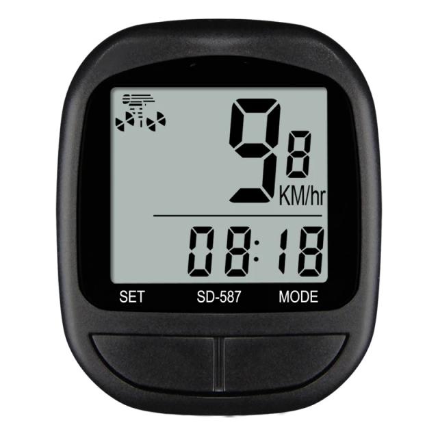 Computador para Bicicleta à Prova D'Água com Display LCD: Velocímetro, Odômetro e Cronômetro para MTB e Ciclismo