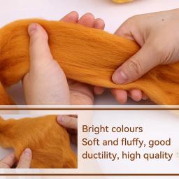 Dry feltragem agulha definida para iniciantes, artesanato DIY, lã artesanato kit, 8 cores, 80g - Image 4