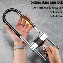 Ajustável U-Shape Manilha Lock, bicicleta Lock, Fit a maioria dos pinos, Ideal para uso interior e exterior, Preto - Image 6