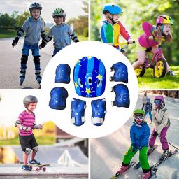 Conjunto de equipamentos de proteção para patins, capacete de segurança para proteção do pulso, cotoveleira, joelheiras para ciclismo, esqui, skate, scooter - Image 6