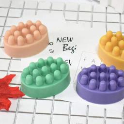 Molde De Silicone Para Fazer Sabão, Massagem Bar Mold, Moldes Artesanais De Sabão - Image 3