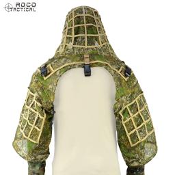 ROCOTACTICAL-Respirável Sniper Ghillie Suit, Woodland Mesh, Nylon, Fundação para a Caça, Airsoft Wargame, Viper Hood - Image 1