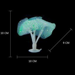 Silicone plantas luminosas artificial aquarium coral ornamento subaquático para peixes tanque fishbowl decoração acessórios - Image 6