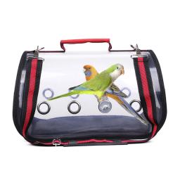 Portátil claro pássaro papagaio transporte gaiola respirável pássaro transportadora saco de viagem pequeno animal estimação coelho cobaia porco chinchila saco ao ar livre - Image 4