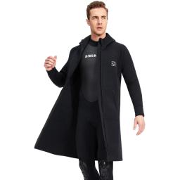 roupa de mergulho roupa de mergulho pesca sub 3mm neoprene roupa de neTerno de mergulho longo com capuz para homens e mulheres, jaqueta de mergulho à prova de frio, proteção solar snorkeling, borracha de cloropreno 3mm - Image 5