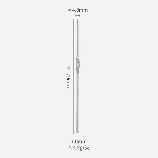 Agulhas de Tricô e Ganchos de Crochê em Aço Inoxidável para DIY e Artesanato com Fios, 0,6-1,9mm