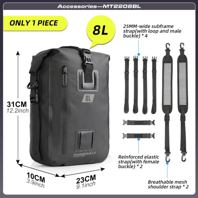 Rhinowalk Mochila de Motocicleta à Prova d'Água 8L