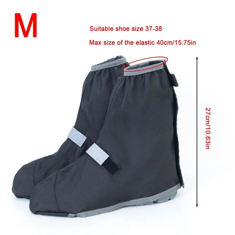 Capas de bicicleta com preto reflexivo, Fixadores ajustáveis para ciclismo, Capa de chuva impermeável, Sapatos ao ar livre - Image 1
