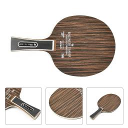Raquete de tênis de mesa placa inferior 5 camadas lâmina pong paddle alça longa ébano dalbergia tênis de mesa lâmina bat - Image 2