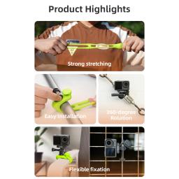 TELESIN-Wrist Strap Mount ajustável, pulseira flexível, 360 ° Rotatable para GoPro 12, 11, 10, 9, 8, 7, ação 2, 3, Insta360, bolso 2 - Image 5