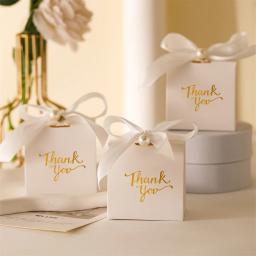 Caixas de presente de papel com etiquetas douradas, incluindo fitas e miçangas, perfeitas para aniversários e casamentos, 10pcs - Image 6