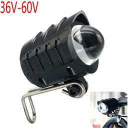 Impermeável farol LED com chifre para bicicleta elétrica, ciclismo luz frontal, farol acessórios, scooter e E-bike, 2 em 1 - Image 1