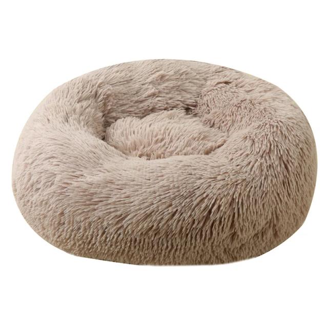 Cama Redonda de Pelúcia Lavável 50-80 cm para Cães e Gatos - Conforto Super Macio para Seu Pet