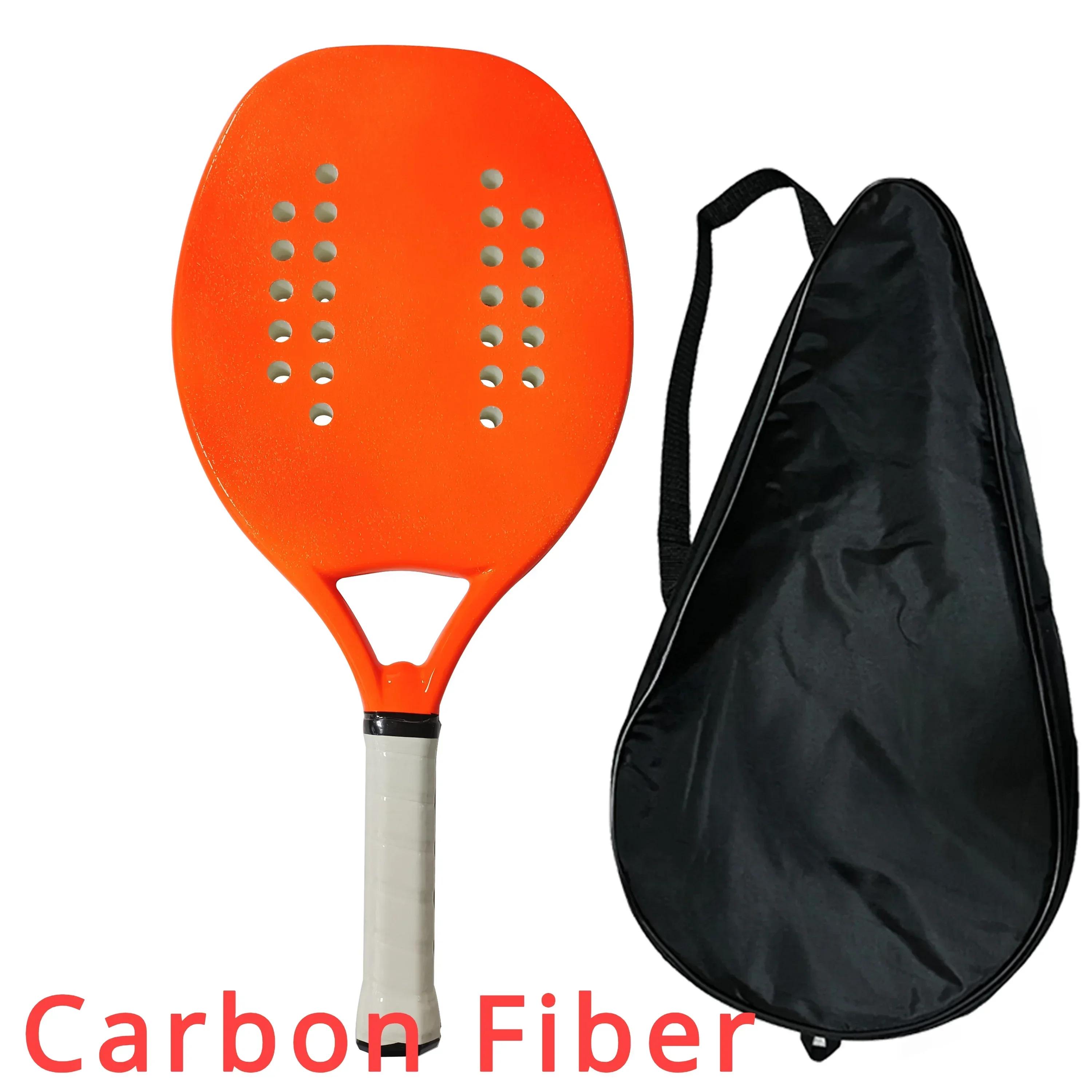 Raquete de tênis de praia de fibra de carbono completa para homens e mulheres, superfície áspera, 3K, bolsa de cobertura - Image 1