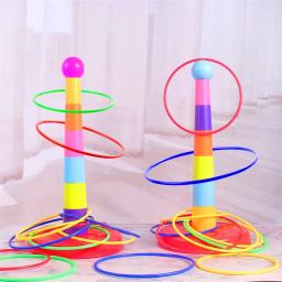 Jogo de lançamento de anel infantil, brinquedos de empilhamento para atividades internas e externas de festas familiares, presente de aprendizagem precoce - Image 4