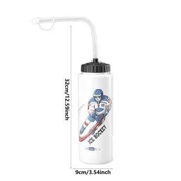 1pc 1000ml garrafa de água de hóquei no gelo portátil grande capacidade garrafa de futebol clássico ponta estendida design equipamentos esportivos - Image 6