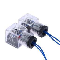 Suporte da lâmpada pneumática transparente, válvula solenóide hidráulica Plug, caixa de junção eletroímã com lâmpada, DC 24V, AC 220V - Image 5