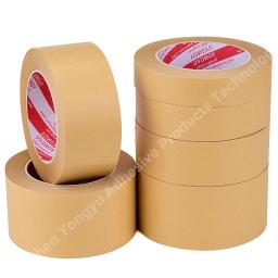 Fita adesiva decorativa Gomada Reforçada, Papel Kraft autoadesivo, Embalagem de selagem de caixa Flatback, 50m por rolo - Image 1