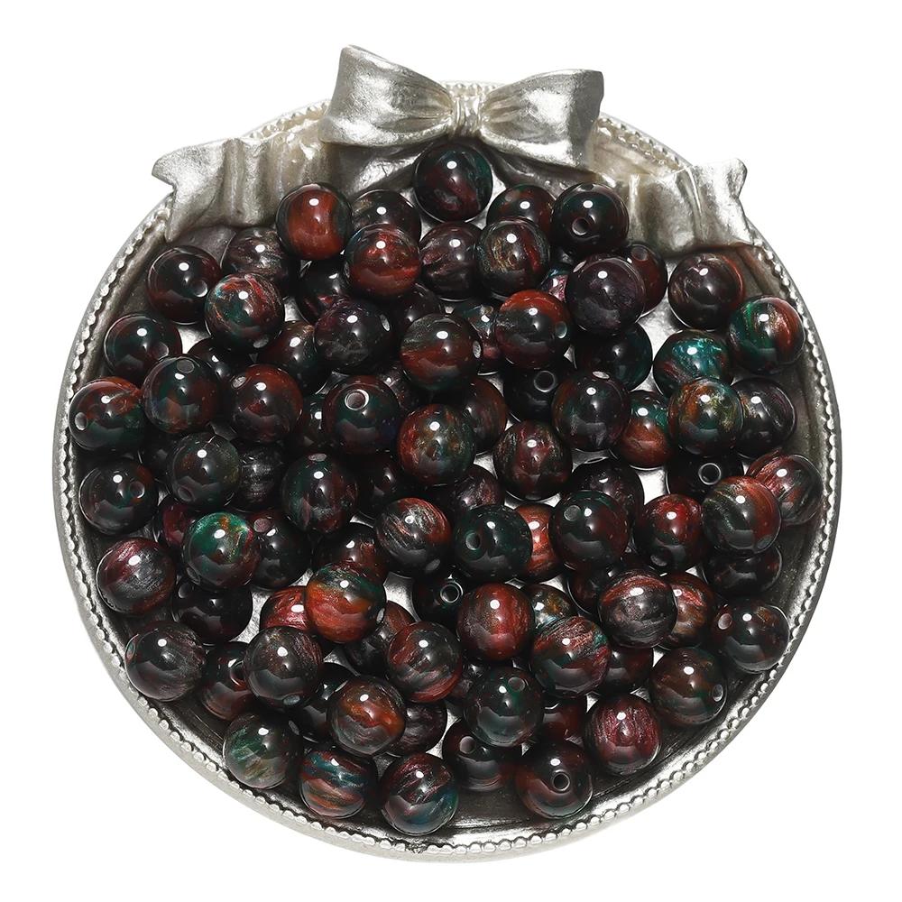 Conjunto de 20-50 contas de acrílico com glitter, olho de gato, redondo, para pulseira, charme, espaçador, tomada de jóias, diy, diy - Image 1