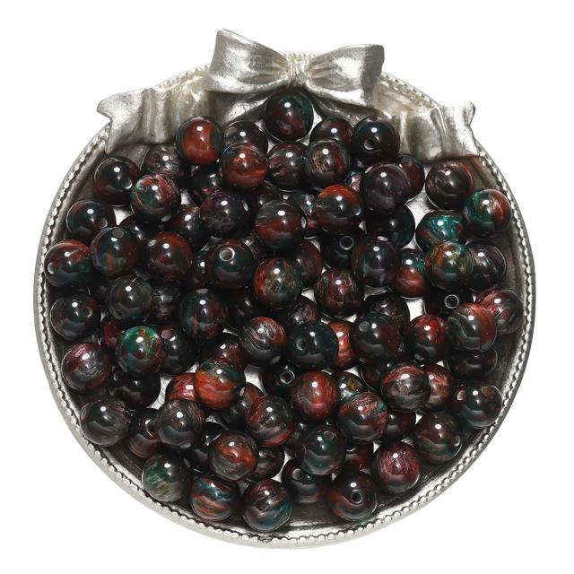 Conjunto de Contas de Acrílico com Glitter Olho de Gato para Pulseiras e DIY - 20 a 50 Peças Redondas