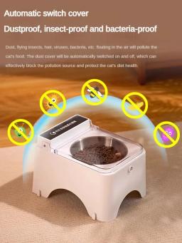 Smart Pet Food Feeder com Sensor Infravermelho para Gato e Cão, Dispensador Anti-mouse, Auto Open Cover - Image 2
