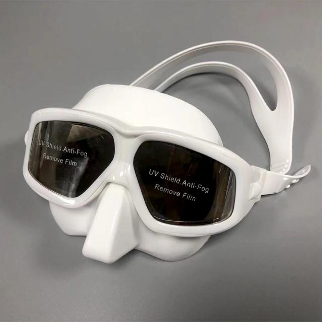 Máscara Profissional de Mergulho em Silicone com Vista Panorâmica - Óculos de Natação para Adultos