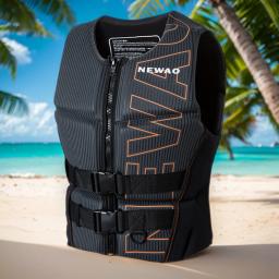 Flutuabilidade Neoprene Life Jacket, Colete Natação de Segurança para Crianças e Adultos, Colete salva-vidas de pesca para caiaque e surf - Image 3
