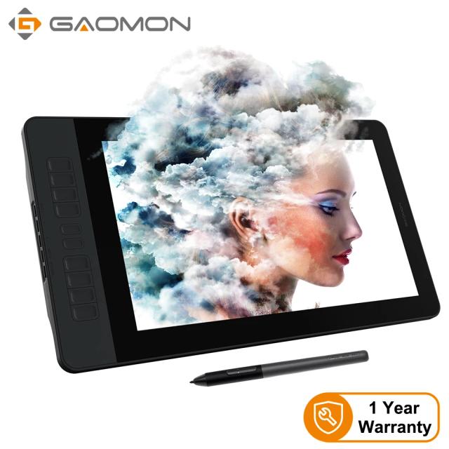 Mesa Digitalizadora GAOMON PD1561 15.6'' com Tela IPS HD Antirreflexo - Ideal para Iniciantes em Desenho Gráfico