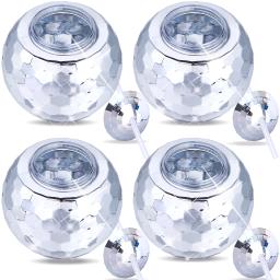 Cocktail Óculos com Flash Disco Ball, exclusivo Cocktail Óculos, Óculos de festa, lanterna de palha, vinho taças, copos de bebida, 4PCs - Image 1