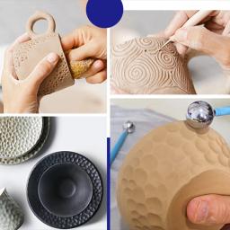 Aço inoxidável cerâmica arte ferramentas, forma de barra pílula, liso polímero argila Shaping vara, textura fazendo, escultura modelagem ferramenta, 4pcs por conjunto - Image 6