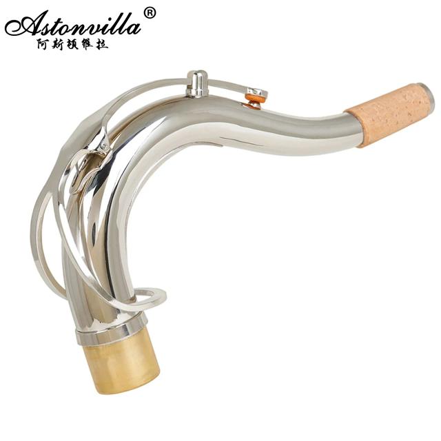 Saxofone Tenor Bent Neck Nozzle em Latão - Acessório de Substituição para Instrumento de Sopros com Diâmetro de 27,5mm
