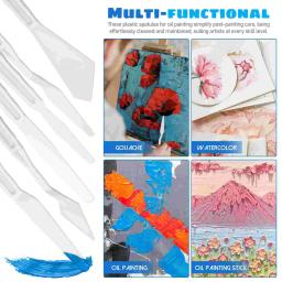 Ferramentas de tintas a óleo pintura raspadores artista espátula pigmento espátulas desenho mistura de cores de plástico - Image 5